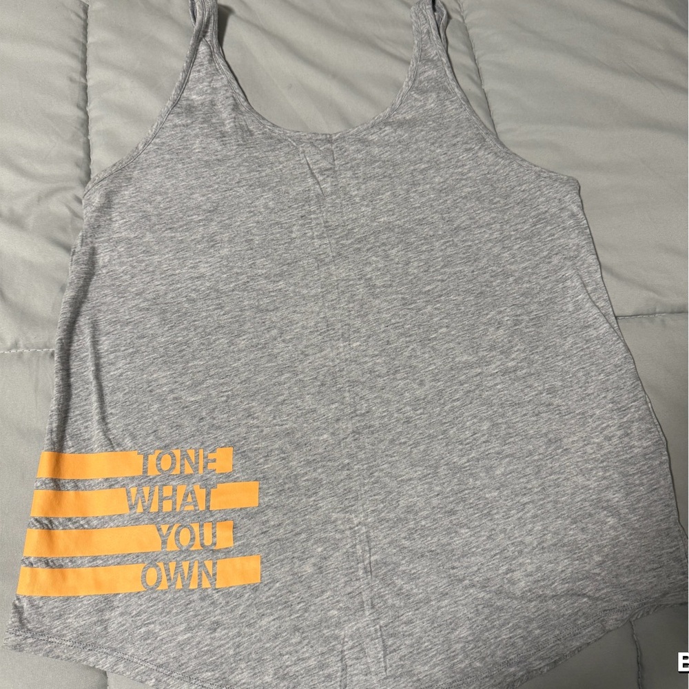 Under Armour Gray Tank Top with Orange Accents